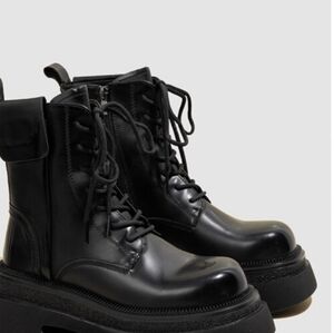 Women Shoes Lace Up Boots